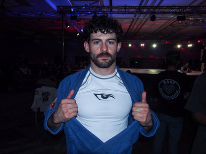 White Short Sleeve Rashguard