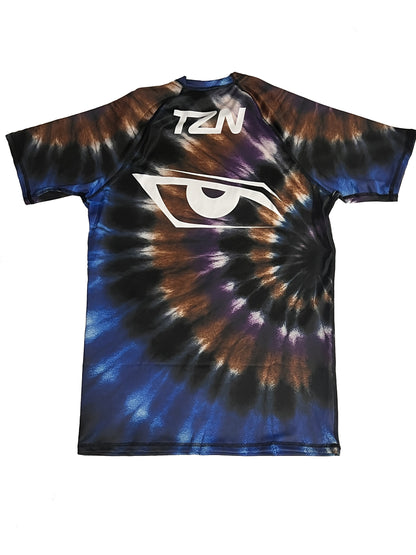 Tie Dye Short Sleeve Rashguard