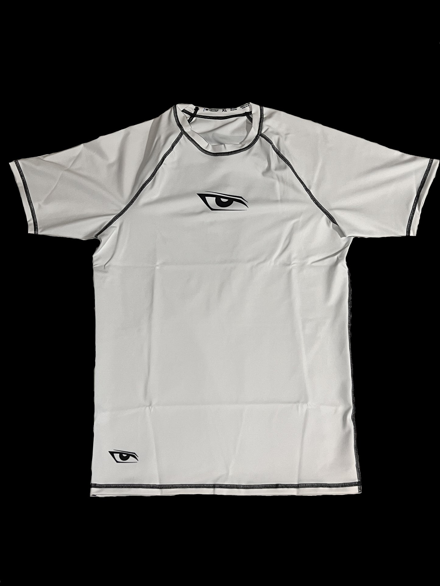 White Short Sleeve Rashguard