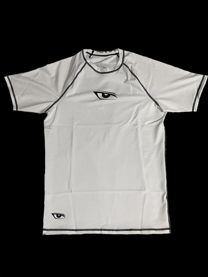White Short Sleeve Rashguard