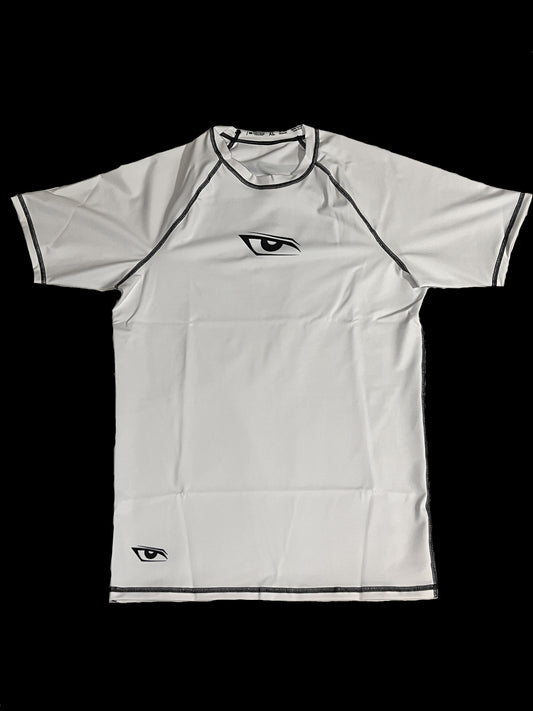 White Short Sleeve Rashguard